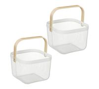 Relaxdays Panier de rangement en métal lot de 2