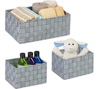 relaxdays Panier de rangement, lot de 3