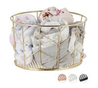 relaxdays Panier de rangement or 21,5 x 21,5 x 13,0 cm