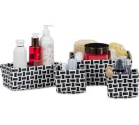 relaxdays Panier de rangement, set de 4 pièces tressées