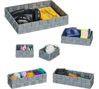 relaxdays Panier de rangement, set de 6 pièces