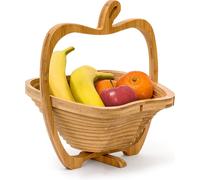 relaxdays Panier pliable pomme en bambou