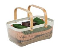 Relaxdays Panier rectangulaire en métal avec anses