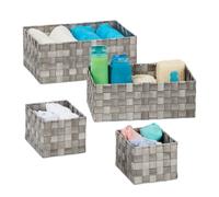 Relaxdays Panier tressé rangement en lot de 4