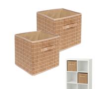 Relaxdays Paniers de rangement en bambou
