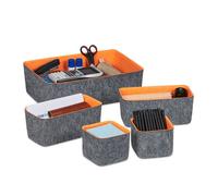 Relaxdays Paniers de rangement en lot de 5