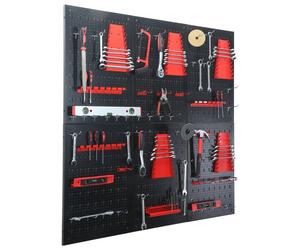 Relaxdays Panneau d'outils + kit d'accessoires