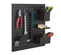 relaxdays Mur d'outils en métal avec accessoires