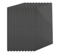Relaxdays Panneaux alvéolés 6 mm pour Serre, Lot de 14, Anthracite | 121 x 60,5 cm, polycarbonate