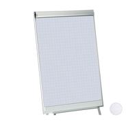 relaxdays Papier de présentation, Rouleau Pages quadrillées, Bloc 50 Feuilles, 60 g/m², 6 Perforation, 57,5x81 cm, Blanc