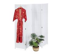 Relaxdays Paravent blanc à 4 volets