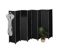 Relaxdays Paravent intérieur Pliable en Bois & Corde, 8 Parties, 170 x 320 cm, Couleurs variées