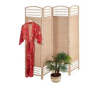 Relaxdays Paravent nature à 4 volets