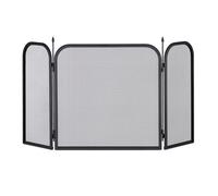Relaxdays 10028791 Pare Acier, Grille anti étincelles, Panneau protection cheminée Hxlenv.52,5x97cm,noir, 52,5 x 97 x 1,5 cm