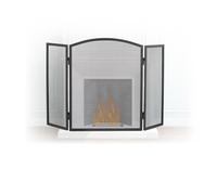 Relaxdays 10022304 Pare-étincelles cheminée acier barrière sécurité pare-feu protection grille 3 pièces HxL 62 x 96 cm, noir