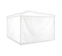 relaxdays Paroi latérale tonnelle, Lot de 2, Panneau pour pavillon 3x2 m, imperméable, sans fenêtres, Plastique, Blanc