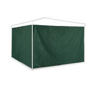 Relaxdays Paroi latérale tonnelle, lot de 2, panneau pour pavillon 3x2 m, imperméable, sans fenêtres, plastique, vert