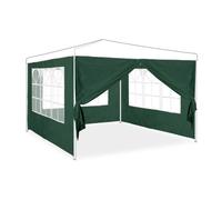 Relaxdays Paroi latérale tonnelle lot de 4 vert