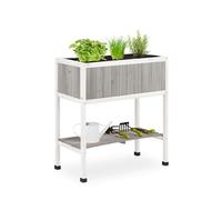 Relaxdays Parterre surélevé en Bois, Potager sur pilotis, 80,5 x 74 x 38 cm, Jardin ou Balcon, Plastique, Choix de coule
