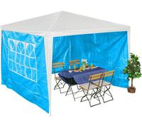 relaxdays Parties latérales de pavillon bleues en kit de 3 pièces
