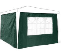 Relaxdays 10020081_53 Panneau latéral pour pavillon tonnelle de jardin tente réception de 3 x 3 m parois fenêtres protection pluie vent soleil, vert lot de 2