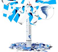 relaxdays Party Popper 40 cm bleu-argenté