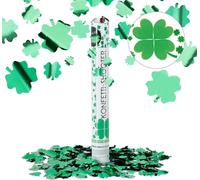 relaxdays Party Popper Trèfle à quatre feuilles pluie de bonheur vert