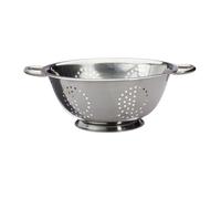 Relaxdays passoire pâtes, INOX, égouttoir AV. poignées, Socle Rond, égoutter Salade, légumes, Nouilles, Ø 28 cm, argenté