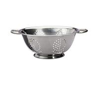 Relaxdays passoire pâtes, INOX, égouttoir AV. poignées, Socle Rond, égoutter Salade, légumes, Nouilles, Ø 28 cm, argenté