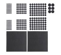 Relaxdays Patins en Feutre Lot de 240, Autocollant, antidérapants, adhésifs, Protection Sol, différentes Tailles, Noir