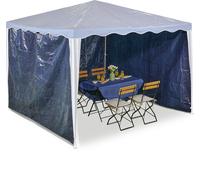 relaxdays Pavillon bleu foncé Parties latérales, set de 3 pièces