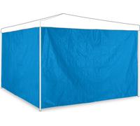 relaxdays Paroi latérale tonnelle, Lot de 2, Panneau pour pavillon 3x2 m, imperméable, sans fenêtres, Plastique, Bleu