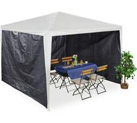 relaxdays Pavillon gris Parties latérales en set de 3 pièces