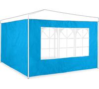 relaxdays Pavillon Paroi latérale, set de 2, bleu clair