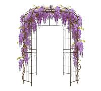 Relaxdays Pavillon pour rosiers métal, HxLxP 275x211x211 cm, Support Plantes grimpantes, Jardin, Accessible, Bronze