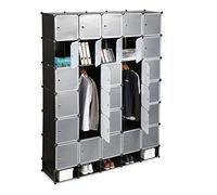 relaxdays 10024527_46 relaxdays Kleiderschrank transparent / schwarz