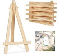 relaxdays Petit chevalet en bois Set de 10 pièces