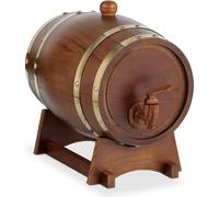 relaxdays Petit fût en bois 2,2 litres