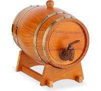 relaxdays Petit fût en bois 2,2 litres