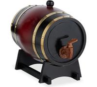 relaxdays Petit fût en bois 2,2 litres