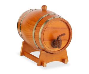 Relaxdays Petit fût en bois 2,2 litres
