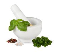 Relaxdays Petit mortier en marbre avec pilon