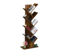 Relaxdays Petite bibliothèque prenant la Forme d'un Arbre, 9 Branches, H x L x P : 128 x 51 x 25 cm, Marron