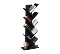 Relaxdays Petite bibliothèque prenant la Forme d'un Arbre, 9 Branches, H x L x P : 128 x 51 x 25 cm, Noire