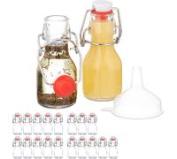 relaxdays Petites bouteilles avec bouchon à étrier Set