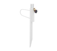 Relaxdays Piquet pour Parasol, épaisseur du Tube Jusqu’à 32 mm, pour Jardin, Camping, Plage, Base Parasol, Acier, Blanc