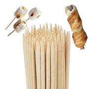 Relaxdays 10023273, brochettes naturelles en bambou, set de 100, pour marshmallows et pain de camp, feu de camp, universel, longueur 90 cm