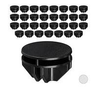 Relaxdays Pièce de Fixation en Lot de 40, raccords pour étagères et armoires modulables, Plastique, pièces Cube de Rangement, Noir