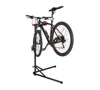 Relaxdays Pied d'atelier pour vélos, Cadres de 25 à 40mm, 30 kg Maximum, Hauteur Ajustable, Plateau à Outils, argenté