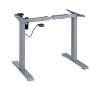 relaxdays Pied de Bureau réglable en Hauteur, électrique, Extensible, tréteau, 71-121 cm, Cadre Table, Acier, Gris